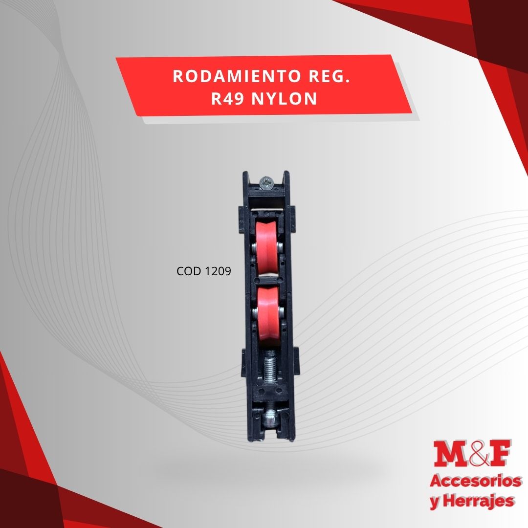 Rodamiento Doble Nylon R49